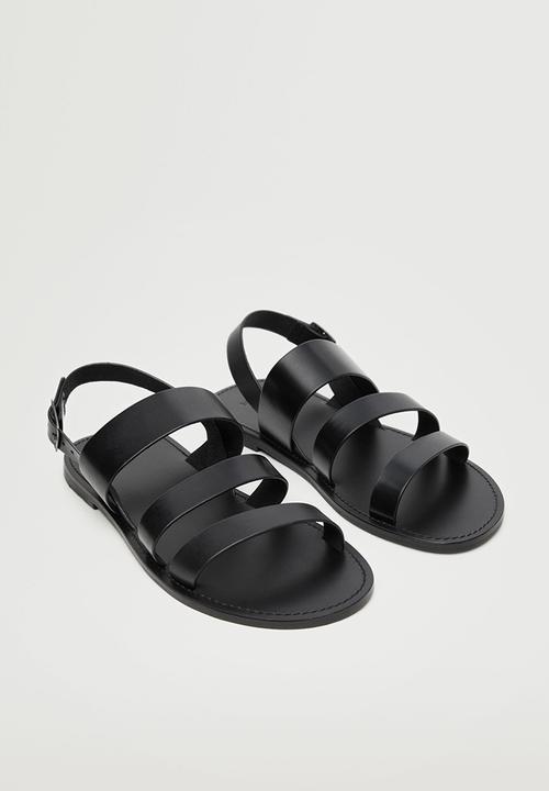 MANGO - Sandals romana 2 - black