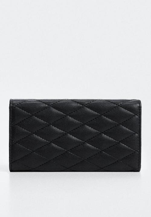MANGO - Quilted wallet - black