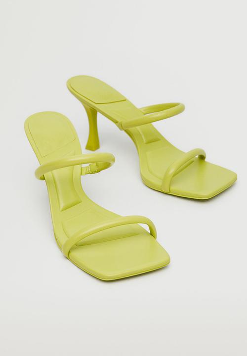 MANGO - Par heel mule - bright yellow