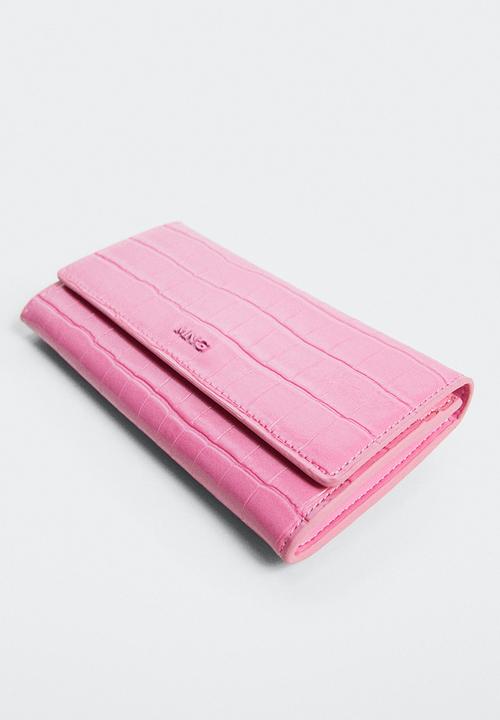 MANGO - Croc-effect wallet