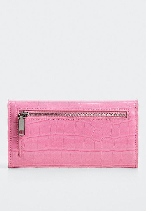 MANGO - Croc-effect wallet
