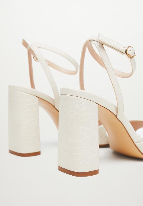 MANGO - Summer ankle-cuff heel - light beige