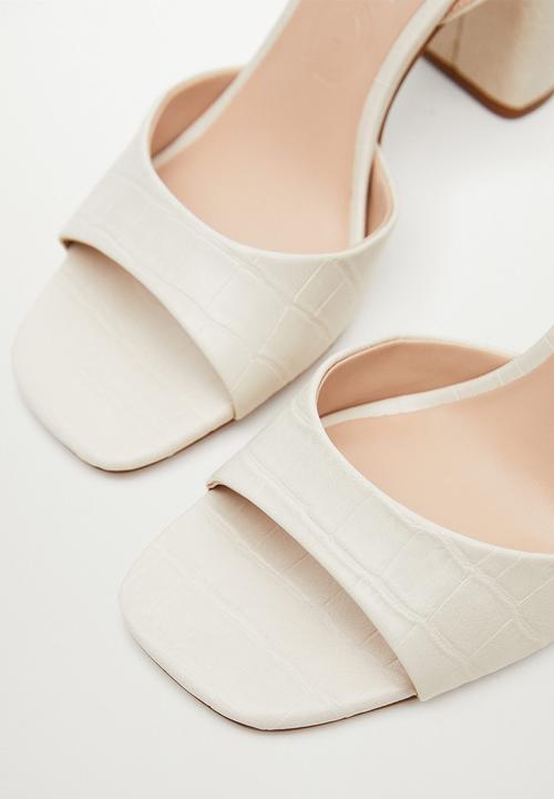 MANGO - Summer ankle-cuff heel - light beige