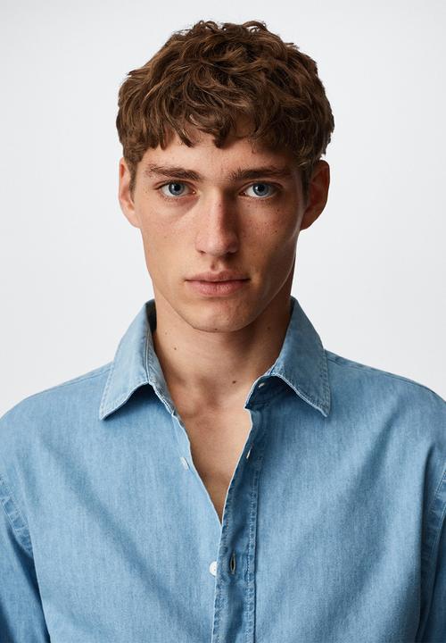 MANGO - Shirtbrig - light blue