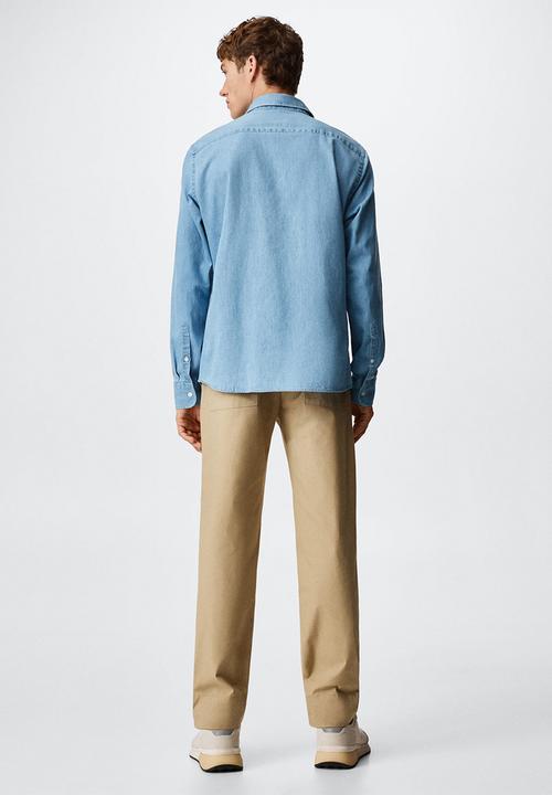 MANGO - Shirtbrig - light blue