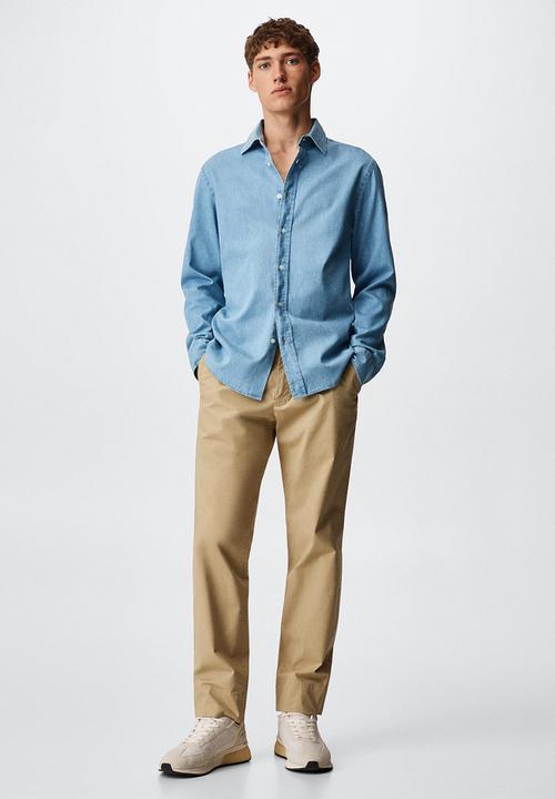 MANGO - Shirtbrig - light blue