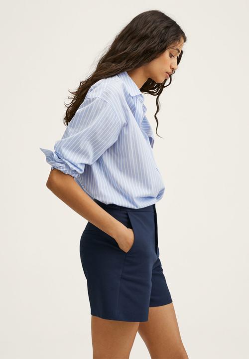 MANGO - Shorts malu-h - navy