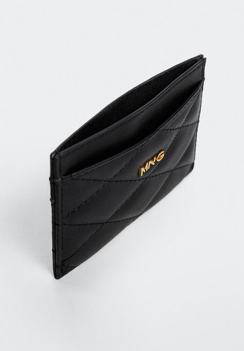 MANGO - Quilted cardholder - black