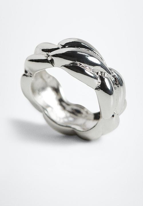 MANGO - Chain ring - silver