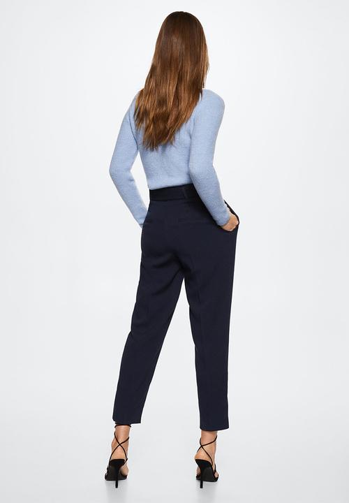 MANGO - Trousers manuel - navy