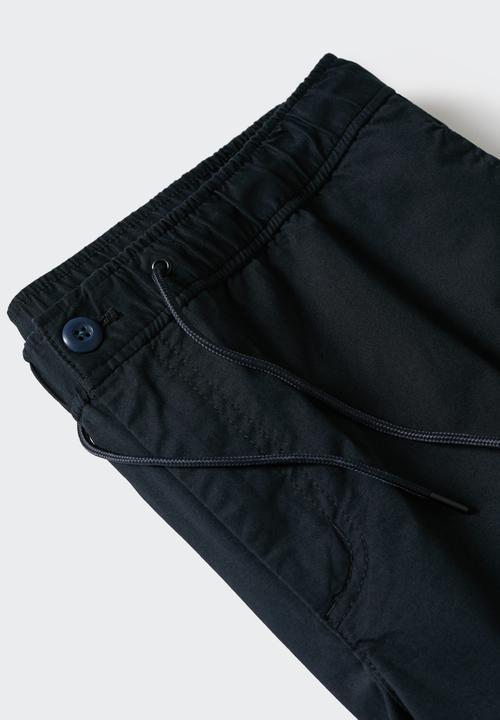 MANGO - Trousers cuffed gunma - navy