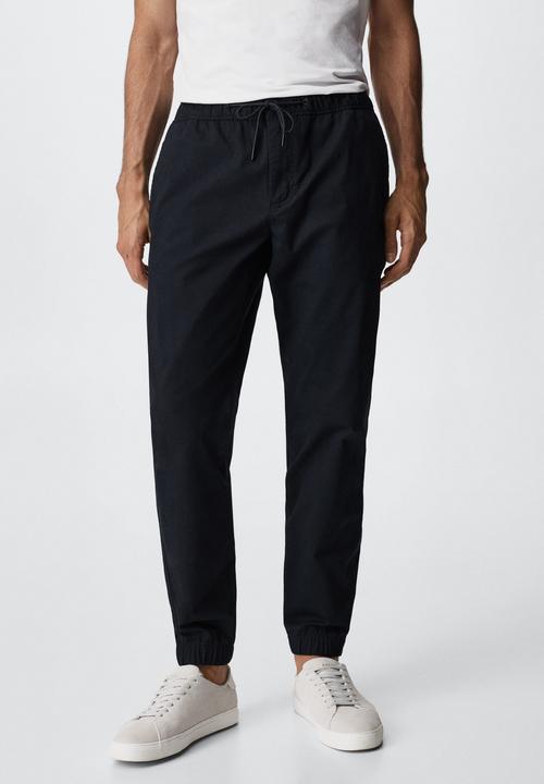 MANGO - Trousers cuffed gunma - navy