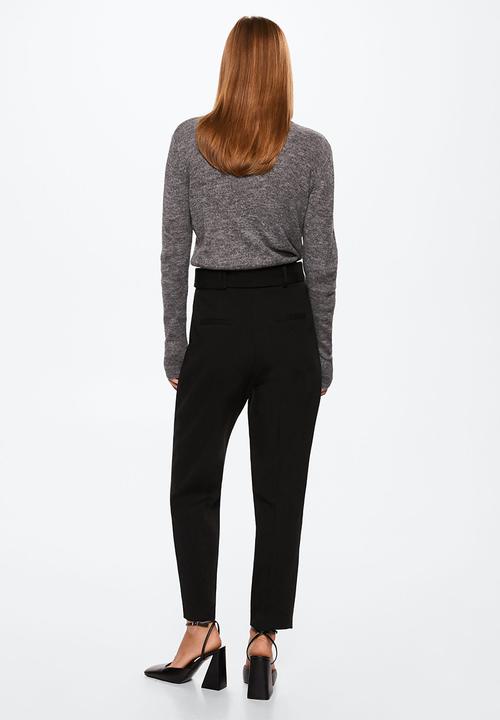 MANGO - Trousers manuel - black