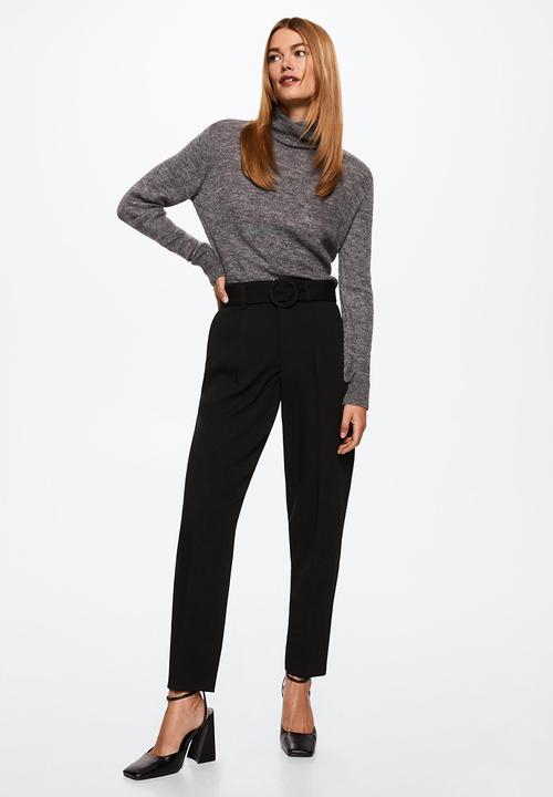 MANGO - Trousers manuel - black