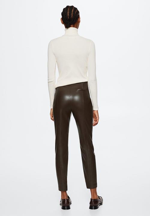MANGO - Leggings london - mid brown