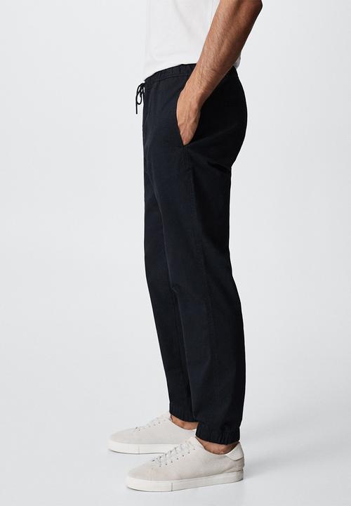 MANGO - Trousers cuffed gunma - navy
