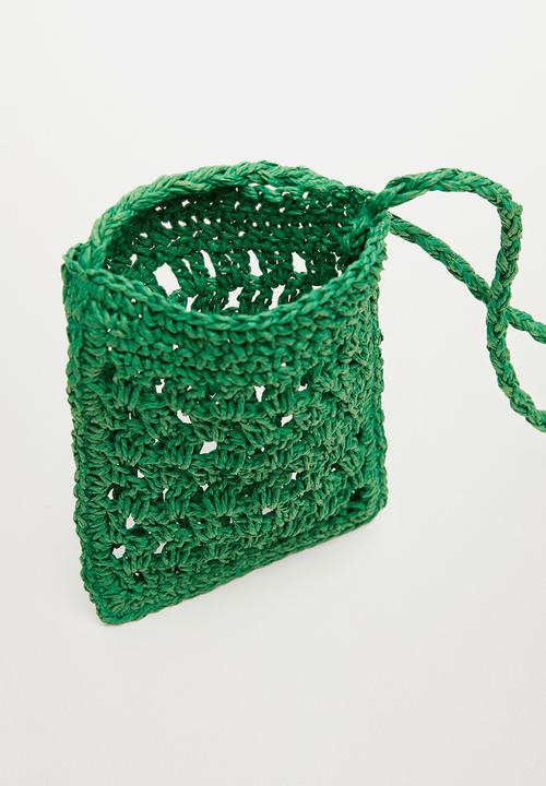 MANGO - Braided phone case - green