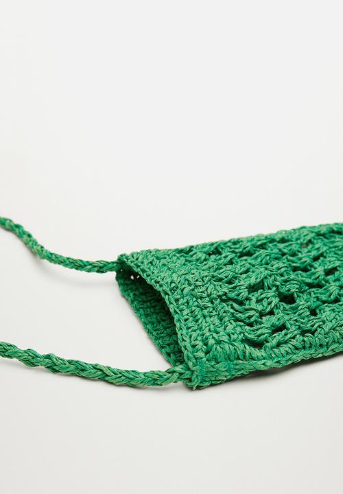 MANGO - Braided phone case - green