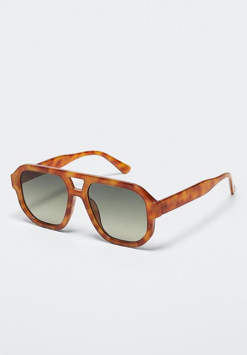 MANGO - Acetate frame sunglasses - chocolate