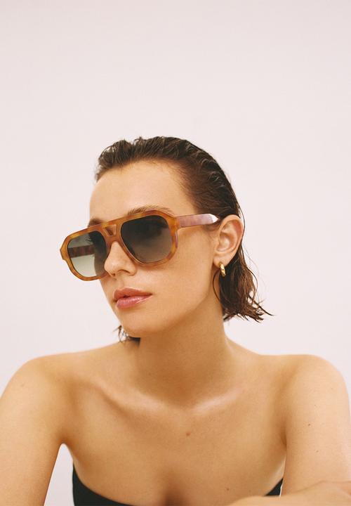 MANGO - Acetate frame sunglasses - chocolate