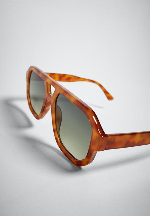 MANGO - Acetate frame sunglasses - chocolate