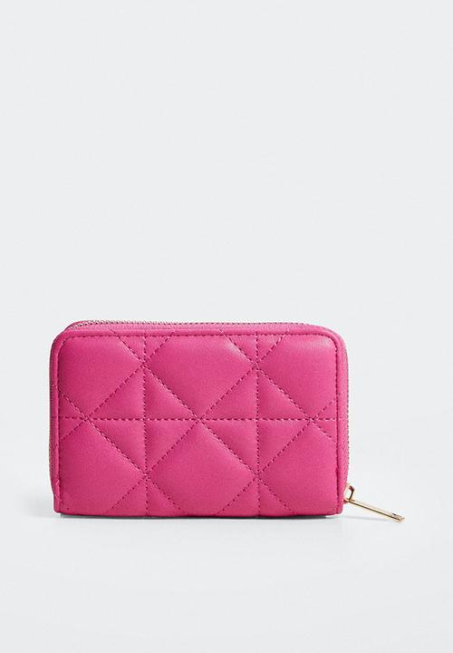 MANGO - Quilted wallet - fuchsia