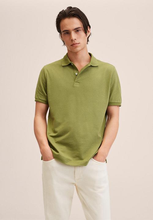MANGO - Polo shirt . rea - green