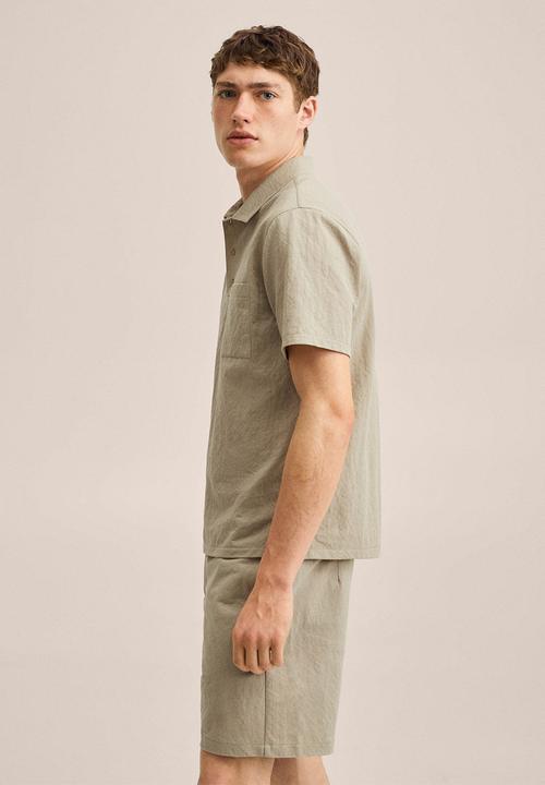 MANGO - Mariano lightweight cotton golfer  - natural