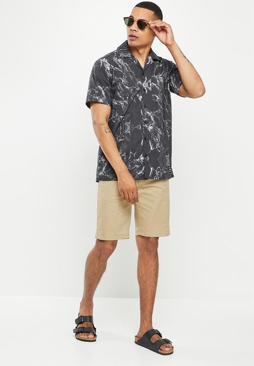 Fox - Karrera short sleeve woven - black