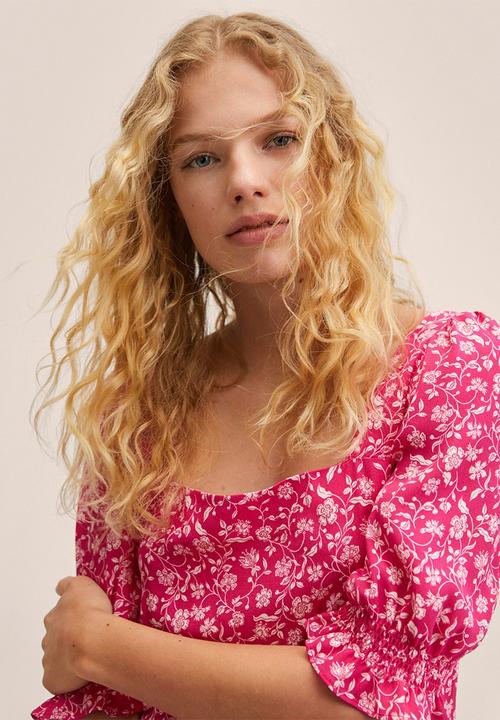 MANGO - Dress solange - bright pink