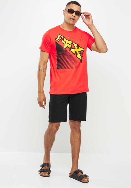 Fox - Burm short sleeve tee - flame red