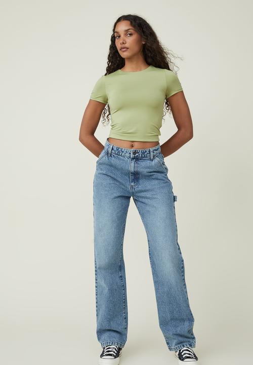 Cotton On - Sculpted crew neck tee - safari green