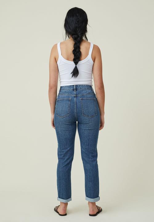 Cotton On - Stretch mom jean - arctic blue