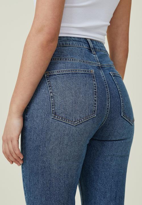 Cotton On - Stretch mom jean - arctic blue
