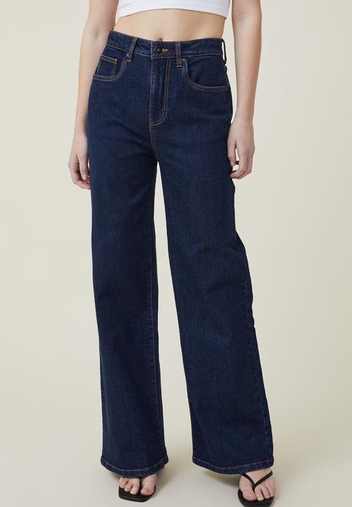 Cotton On - Stretch wide leg jean - rinse blue
