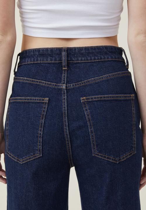 Cotton On - Stretch wide leg jean - rinse blue
