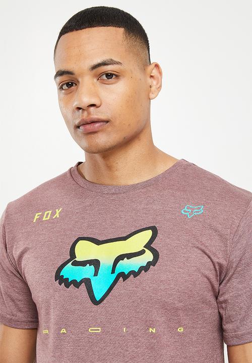 Fox - Rkane head short sleeve tee - burgundy melange