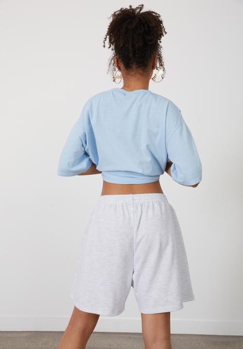 Factorie - Baggy fleece short - silver marle