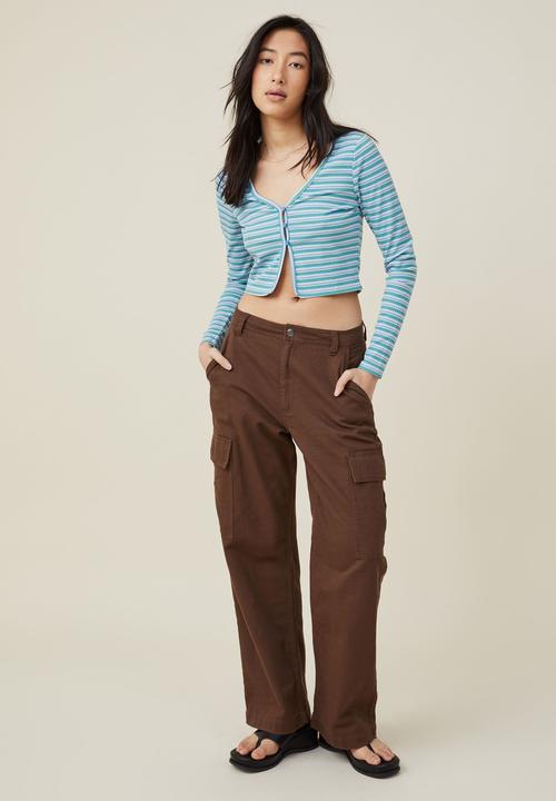 Cotton On - Tayla button up top - millie stripe brightest blue
