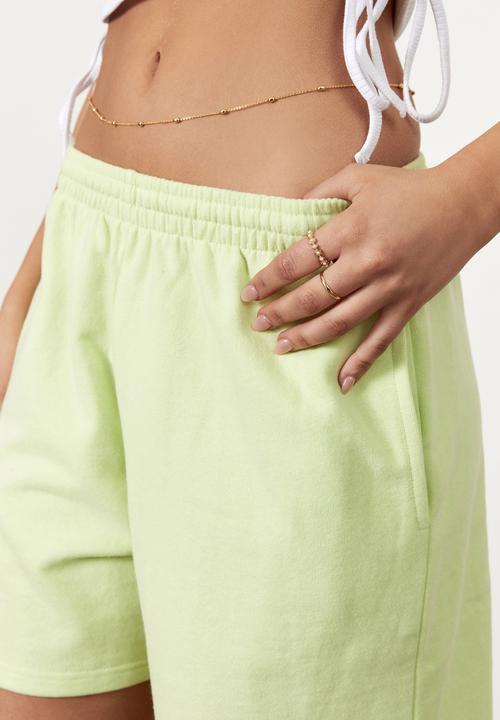 Factorie - Baggy fleece short - celery