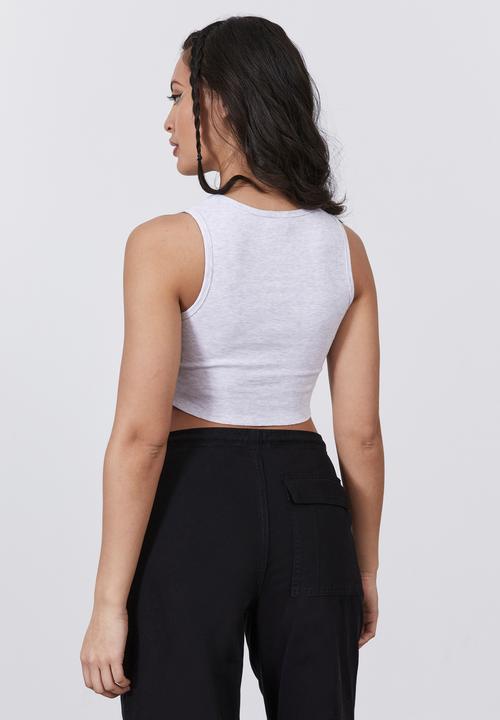 Factorie - High scoop neck tank - silver marle
