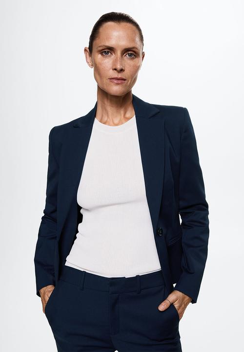 MANGO - Trousers cofi - navy