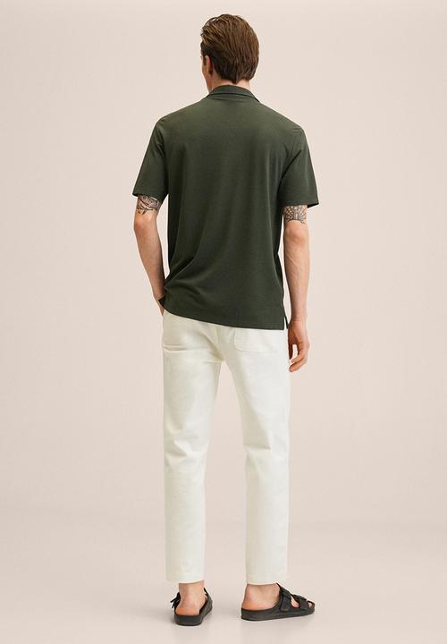 MANGO - Ezequi cotton golfer - khaki