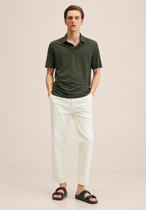 MANGO - Ezequi cotton golfer - khaki