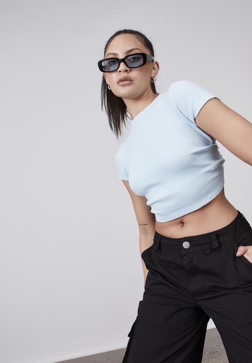 Factorie - Tie back short sleeve - paris blue