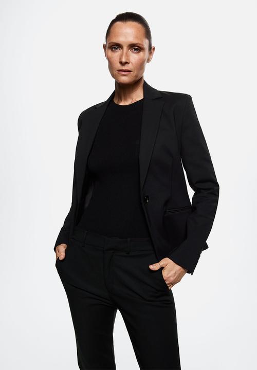 MANGO - Trousers cofi - black