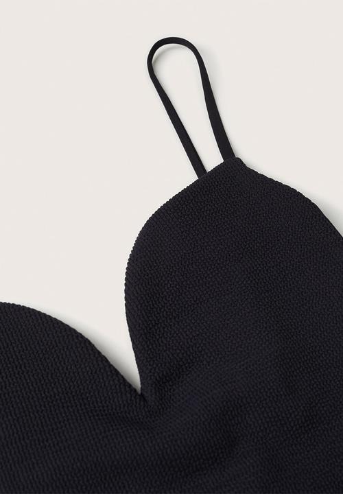 MANGO - Swimsuit palm - black