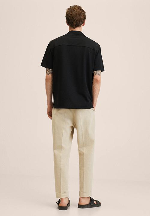 MANGO - Bonheur cotton modal blend shirt - black