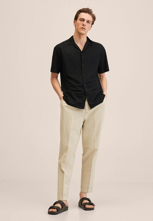 MANGO - Bonheur cotton modal blend shirt - black