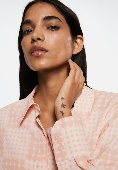 MANGO - Shirt basic - pastel pink